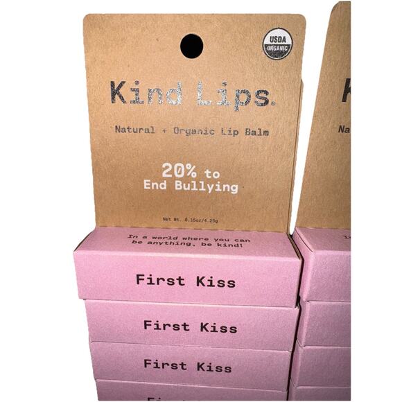Lot Of 12 Kind Lips Chapstick Lip Balm Natural First Kiss Gluten Free Organic - Picture 2 of 9